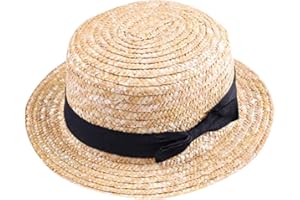 YOUJIA Unisexo Niños Sombreros de Paja de Sol, ala Ancha Playa Sombrero con el Arco