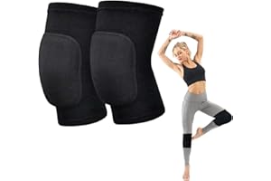 MHDUYEG GenouillèRe Sport 1 Paire GenouillèRe Genouillere GenouillèRe Rotulienne GenouillèRe Danse Genouillere Travaux Anti-Collision en éPonge Douce et éPaississante pour Yoga Sport Course (Noir)