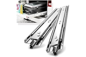 YENUO With Lock Heavy Duty Drawer Runners Slides Full Extension 300 350 400 450 500 550 600 650 700 750 800 850 900 950 4000 mm Ball Bearing Side Mount Metal Rails Track Guide Glides 68 kg Load 1 Pair