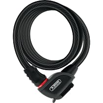 ABUS Kabelschloss Phantom 8950/180 KF - Fahrradschloss-Set mit Halterung KF für den Sattelklemmbolzen des Fahrrads - 12/15 mm - ABUS Sicherheitslevel 5 - Schwarz