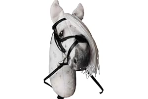 KHT ARIA SHOP Hobby Horsing Cheval en peluche, jouet de sport, cheval de loisirs, sport tendance, exercices de dressage, équitation sans cheval, cheval de loisirs, fait à la main, taille DIN A3