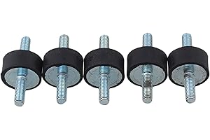 Tornillo silentblock de doble extremo CNBTR M8 para compresor de aire. 30 x 15 mm. Paquete de 5 unidades