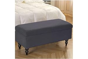 XGANGM Storage Ottoman Bench Slipcovers Velvet Rectangle Folding Stretch Ottoman Cover slipcovers with Lid Large/Medium/Small large Footrest Stool Cover Furniture Protector Cover,F,1Medium