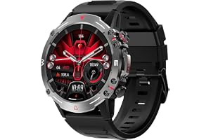 Armfit HULK Smart watch with AMOLED Always On Display Smart watches for men, BT Calling Waterproof Fitness Watch with Heart Sleep Monitor for Android iOS (Black)