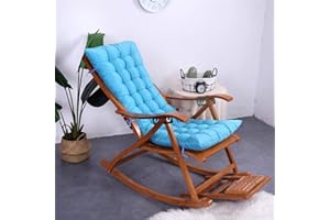 XFXDBT Coussin De Chaise Longue Soutien du Haut du Dos,épais Extra Large Coussin De Fauteuil Relax Coussin Bain De Soleil Rocking Chair Coussin Jardin Coussin-Bleu Clair 48x120cm