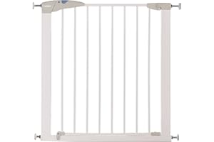 Lindam by Munchkin Sure Shut Axis Pressure Fit Safety Gate, Door and Stair Gate, Baby Gate also suitable as Dog Gate, Six Months to Two Years White, 76 - 82 cm (Pack of 1)