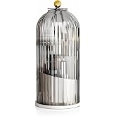 KiZY Luxury 360° Rotating Makeup Brush Holder Organizer | Countertop Organizer Skincare Storage for Vanity, Desktop, Bathroom