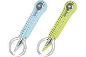 DUTIFUL Obst Werkzeug Set 4 in 1 Obst Löffel Cutter Set Multifunktion Melonenschneider Edelstahl Melonenausstecher Kugeln Set Obstschneider für DIY-Obstsalate
