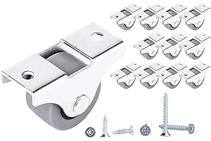 DIFORMA (12 Stück) 25 mm Kleine Radrollen Gummi Rollen Rollen Für Möbel Nicht Schwenkbar Nichtplastikgießer Gerät & Ausrüstung Kleine Radrollen Schrauben Enthalten Rollen Set (12, Ø 25 mm/25 kg)