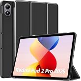 TiMOVO Case for Xiaomi Redmi Pad 2 Pro / POCO Pad M1 12.1 Inch 2025, Black | Slim Lightweight Case, Rigid Base, Adjustable Tr