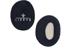 LIERYS Earbargs Paraorecchie Donna/Uomo - Scaldaorecchie Foderato in Pile - Protezione dal Vento/Freddo - 3 Taglie - avvolgono Completamente l'orecchio