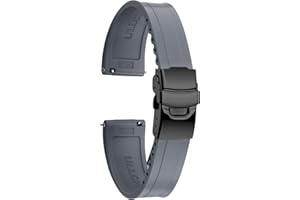 ULLCHRO Cinturino in Gomma 22mm Impermeabile, Cinturino Tropic 20mm per Uomo e Smartwatch in Silicone, Ricambio Sportivo per Cinturini Orologio