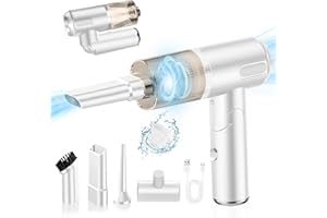 Journeyside Mini Aspirateur à Main, Aspirateur à Main Pliable, 60W Aspirateur à Main sans Fil, 9000PA Rechargeable Aspirateur de Voiture avec Buse et Stockage 2 en 1 Aspirateur pour Maison,Blanc