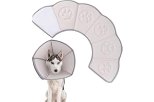 GOHHME Collare Cane Per Non Leccarsi Collare Elisabettiano Cane Collare a prova di morso per animali domestici per la protezione post-operatoria e la riparazione delle ferite per animali-M