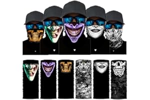 FREESIOM Freesom Lot de 6 Cache Cou Col Visage Couvre-Chef Modo Ete Bandana Tube Homme Femme Cagoule Tour de Cou Elastique Respirant Anti-solaire Sport Velo Vintage Cadeau Pas Cher