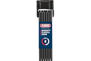 ABUS Faltschloss Bordo Classic 5900/90 ST mit Schlosstasche - Fahrradschloss aus gehärtetem Stahl - ABUS-Sicherheitslevel 8