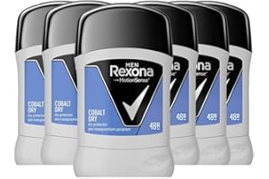 Rexona Desodorante Stick Antitranspirante para hombre Cobalt Dry 50ml - Pack de 6