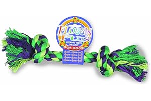 NUTS FOR KNOTS Happy Pet Flossin Fun 2 Knot Rope Toy For Dogs, Large