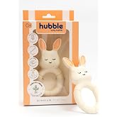 Hubble Bebek Diş Kaşıyıcı Ve Oyuncak - Tavşan Halkalı Şekilli Dişlik (%100 DOĞAL KAU&Ccedil;UK)