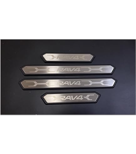 AlwaysH 4 Pieces Door Sill Protection, Universal Auto Car Door Sill Protection, Car Door Sill Protection Car Door Threshold Sticker Anti Dirt Car Door Bars Soft Rubber Pvcredwhite 83933993 - View #2