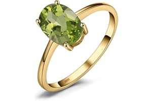 JewelryPalace Anello ovale naturale ametista granato peridoto citrino topazio anello da donna in argento 925 placcato oro giallo placcato oro rosa, anello di fidanzamento matrimonio promesso, gioielli