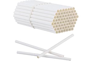 ELCOHO 120 Pieces Bee Tube Refill Mason Bee Paper Inserts 6 Inches Bee Cardboard Tube Replacement Inserts Mason Bee Nesting Tubes Refills Inserts for Bee Houses and Supplies, Outdoor and Garden