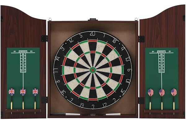 vidaXL Jeu de Cibles Professionnel Sisal Armoire et 6 Fléchettes Jeux de Café