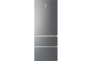 Haier A3FE743CPJ- Frigorífico combi con congelador de cajones, Motor Inverter, Total No frost, Libre Instalación, Clase E, Inox, Ancho: 70 cm, Altura: 190 cm
