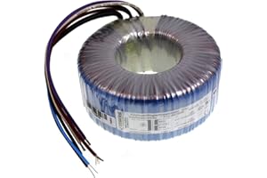 Sedlbauer transformador toroidal 300VA 2x12V para sistemas de audio, industriales, halógenos y de vía - tensión de entrada 230V - tensión secundaria 2