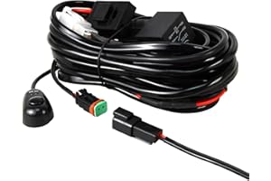 ‎RIGIDON RIGIDON Wasserdicht Kabelbaum Kabelsatz Relais Adapter für KFZ Scheinwerfer Arbeitsscheinwerfer Tagfahrleuchten Lichtleisten DC 12V/40A 18AWG, (Modell E für 1 Lampe)