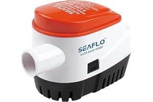 LIGHTEU Seaflo - Bomba automática de agua de sentina sumergible para barcos, 12 V, con interruptor de flotador 1100 GPH