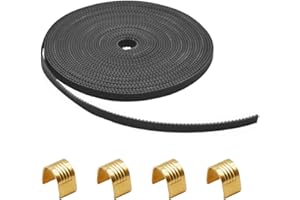 VZU 5M Länge Zahnriemen GT2 6 mm Breit, 2 mm Pitch für Creality Ender 3 Ender 3 Pro Ender 3 V2 CR-10 Anycubic Kobra CNC 3D-Drucker Offener 2GT Riemen mit Kupferhülsen