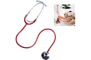 GNAUMORE Enfants Stéthoscope en Métal,Stéthoscope Jeu de Rôle,Enfants Stéthoscope de Simulate,Stéthoscope en Métal,Stéthoscope pour Enfants,Stéthoscope Jouet,Enfants Jeu de Rôle Jeu de Médecin,Rouge