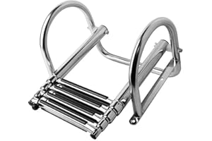 DDASAM 4 Peldaños Acero Inoxidable Escalera del Barco Pontón Escaleras para Barcos Plegable, Telescópica Escalera De Piscina Escalera De Baño Escalera de pontón Escalera de baño