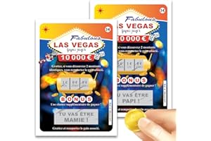 MIMI GRANDIT Carte à gratter Annonce Grossesse - Nous Allons Avoir Un bébé - Tu Vas être Papi, Papy, Mamie, Tonton, Tata, arrière mère père (1 Mamie + 1 Papi)