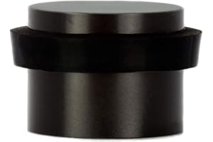 EVI Herrajes | Butée De Porte Adhésive | 28 x 20 mm | Caoutchouc Noir En Silicone Naturel | Acier inoxydable Finition Mate | Forte AdhéSion | 100 % fonctionnel | Mod. I-163-BNG