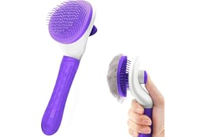 YETEE Cat Brush Dog Brush, Cat Grooming Brush, Slicker Dog Brushes for Grooming, Dog Brushes for Shedding Tool for Dogs, Cat Hair Remover Cat Grooming Brush, Cat Brush for Short/Long Haired Cats, Purple