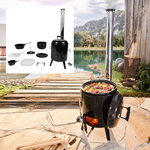 BRAST Eintopfofen mit Grillfunktion Ofen Kugelgrill Grill Outdoor-Küche Gulaschkanone Suppenkessel…