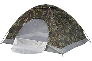 QEEROYO PetHot Camping Tent Waterproof 2-3 Person Camouflage Fishing Hunting Tent 200cm x 150cm x 110cm