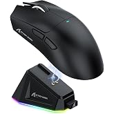 ATTACK SHARK X11 Manyetik Şarj Yuvası Oyun Faresi, PixArt PAW3311 Oyun Sens&ouml;r&uuml;, BT/2.4G Kablosuz/Kablolu Oyun Faresi, 22000 D