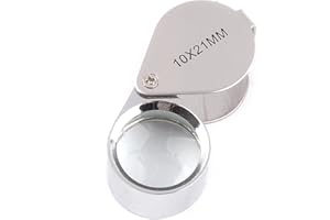 tinxi® 10 Fach Lupe Taschenlupe Vergrößerungsglas für Uhrmacher Juwelier 21mm Lupen