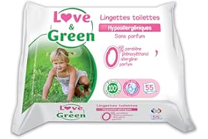 Love & Green Lingettes Toilettes 55 Lingettes