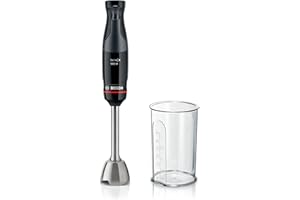 Bosch, mixeur plongeant, ErgoMaster Series 4, moteur 1000 watts refroidi par air, contrôle dynamique de la vitesse, couteau QuattroBlade Pro, accessoires inclus, MSM4B610