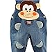 ZOEREA Baby Boy Girl Dungarees Jeans Jumpsuit Monkey Animal Overalls Frederik NB SO DNM WR Jumpsuit Boys Jean Body Igor Quality Clothing Children Dungarees-stone Washed Breeches Breeches Blue Toddler (Size 85cm)