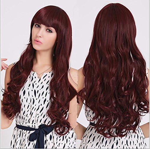 Meylee Wig Charming Body Wave Curly Long Women Synthetic Full Wig , picture color