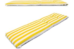 VIGIVISION Cojín Tumbona. Colchóneta para Tumbona Medidas 180x55X8cm. Amarillo