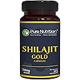 Pure Nutrition Shilajit Gold - 30 Veg Capsules, With Kaunch Beej, Ashwagandha, Safed Musli, Gokhru & Shatavari For Energy, Strength, Stamina & Performance,Premium Ayurvedic Supplement For Men