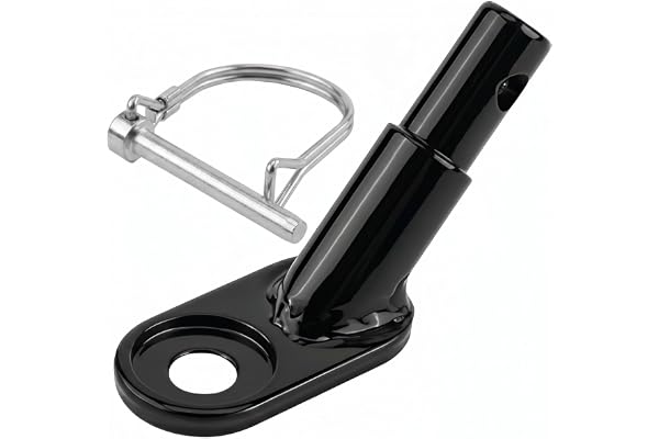 Attache Remorque Vélo Universelle avec Goupille Sécurité, Fixation Remorque en Acier Alliage, Compatible Remorque Vélo Enfant et Chien, Installation Facile, Solide et Durable