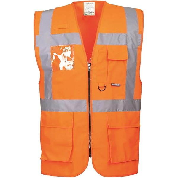 Gilet Haute Visibilité Jaune Blackrock – Avec Poches Cargo, Porte-Badge Et Porte-Clés – Norme EN20471 – Pour Chantier Et Sécurité
