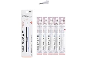 Tombow Gumka w stylu długopisu Mono Zero (1 gumka do ścierania i 10 wkładów, okrągła końcówka 2,3 mm)